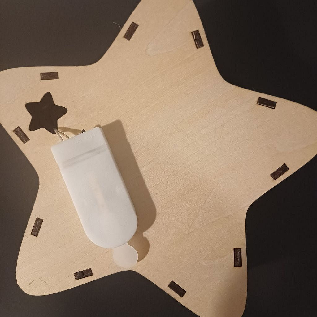Veilleuse en bois enfant avec piles
