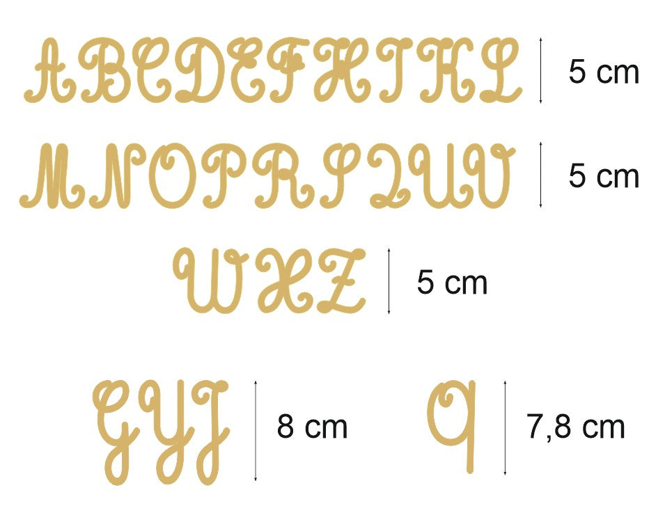 Alphabet Cursif en Bois Brut – Lot de 26 Lettres Majuscules