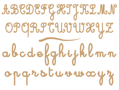 lettres en bois cursive minuscules