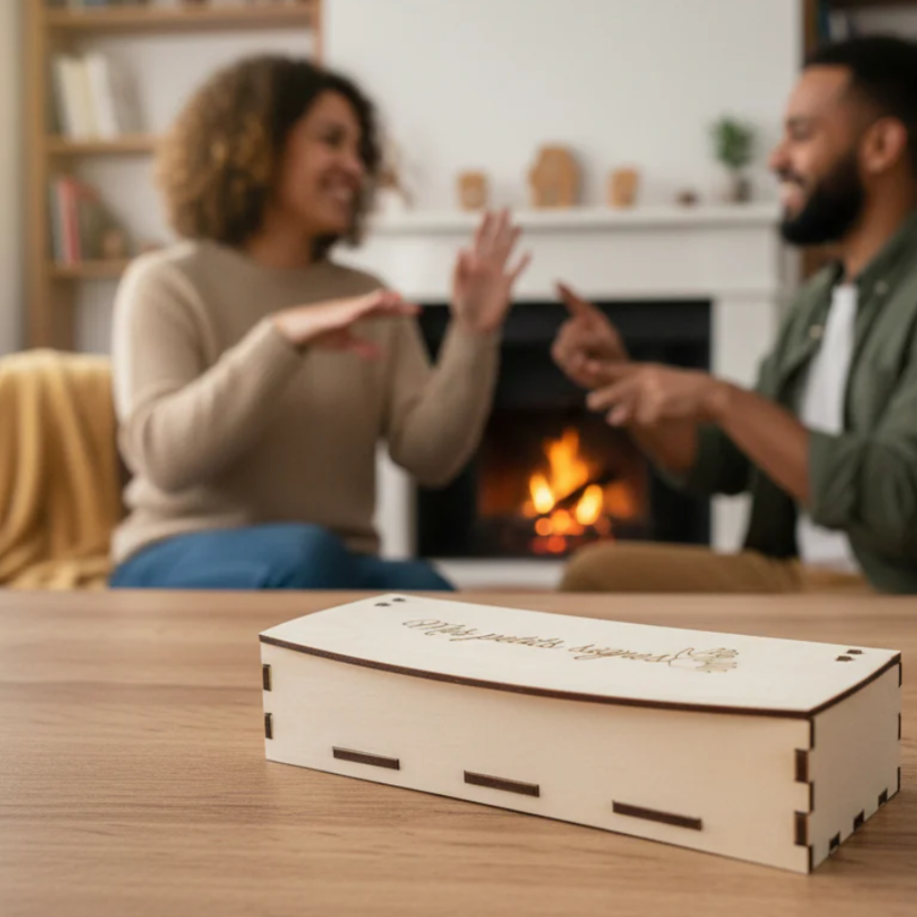 Boîte en bois Mes Petits Signes (LSF) – Boîte rangement