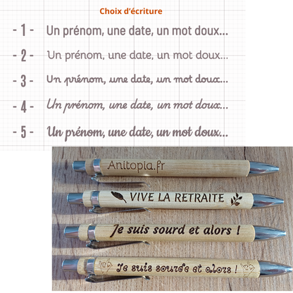 Stylo en bois personnalisé