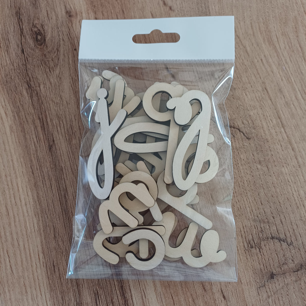lettres en bois cursive minuscules sachet
