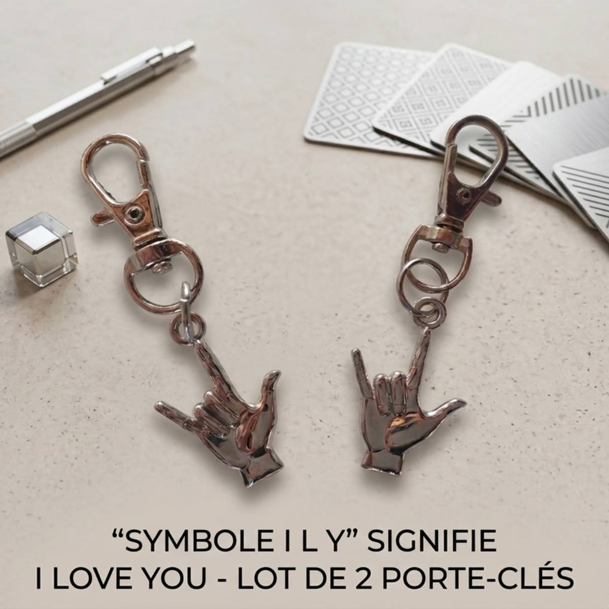 porte clés i love you ASL